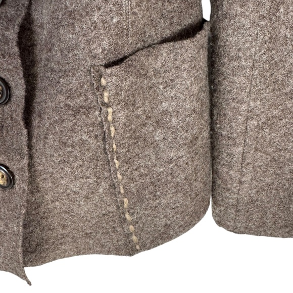 Gro Abrahamsson X Anthropologie Arslan Boiled Wool Knit Sweater Jacket Sz L - Picture 7 of 13